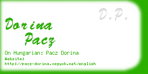 dorina pacz business card